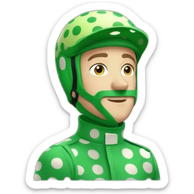 paul townend green polka dot jockey sticker