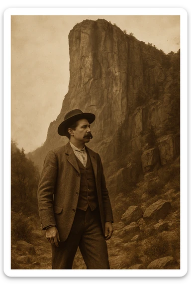 stands at the foot of the cliff sticker