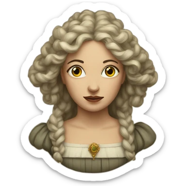a Renaissance woman 3 eyes sticker