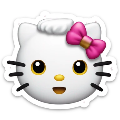 Christmas hello kitty pink sticker