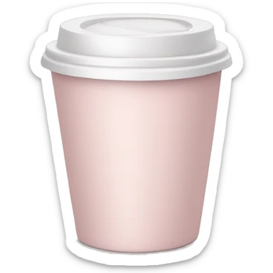 Pale pink coffee cup sticker