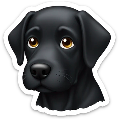 black dog pooping sticker