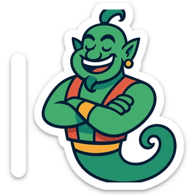 green genie sticker