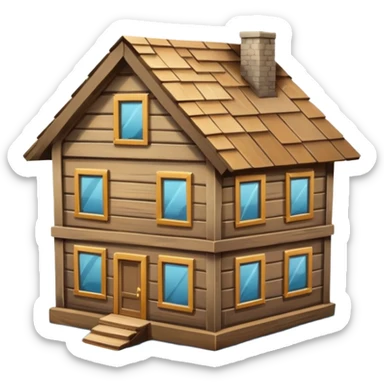 House with flooding around it sticker
