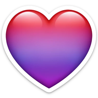 heart emoji with a gradient blend of red and purple sticker