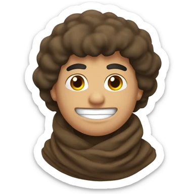 bufanda marrón sticker