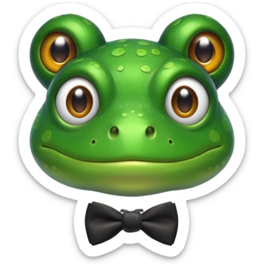 frog wearing bowtie sticker