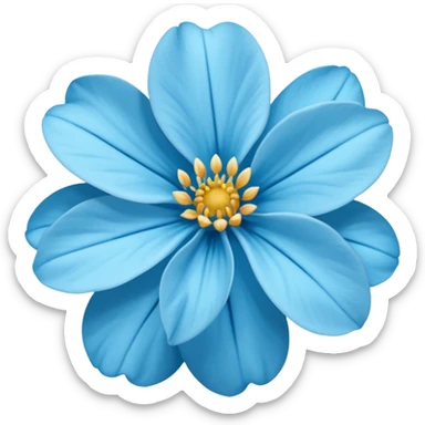 Flor del pensamiento celeste sticker