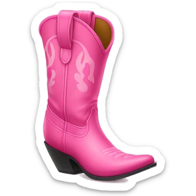 Pink cowgirl boot sticker