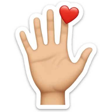 To love with the hand sticker