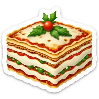 lasagna Christmas sticker