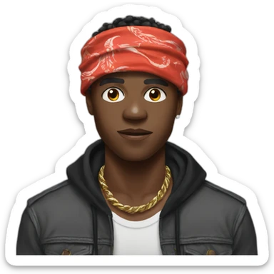 KSI with bandana sticker