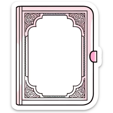 Baby pink Quran book, pastel soft pink Muslim holy book sticker