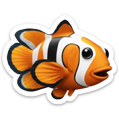 raibow clown fish sticker