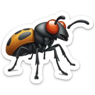goofy looking bug sticker