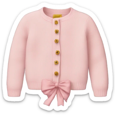 Baby pink cardigan with bow  sticker