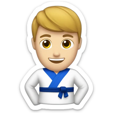 Taekwondo blue belt sticker