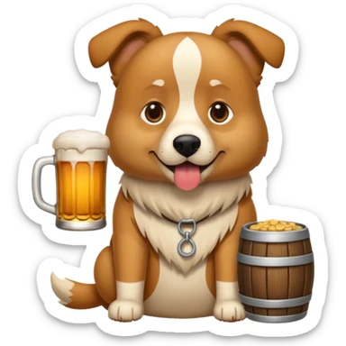 Ein Hund der talahon ist und Bier trinkt sticker