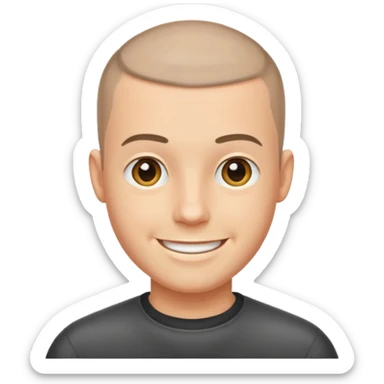 make a emoji about buzz cut man sticker