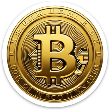 Bitcoin logo sticker