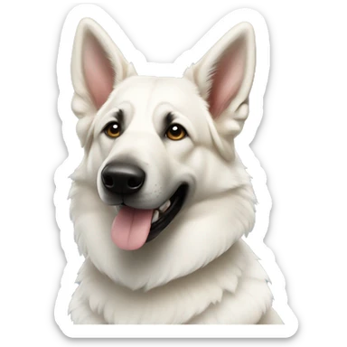 White German shepherd  sticker