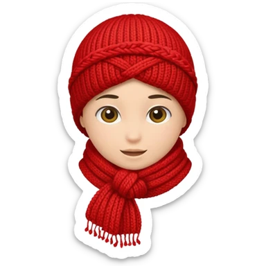 Red scarf sticker