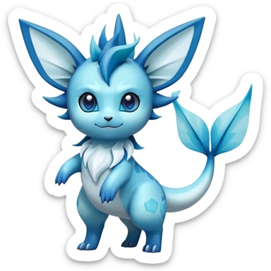 Kawaii Vaporeon-Glaceon-Pokemon full body sticker