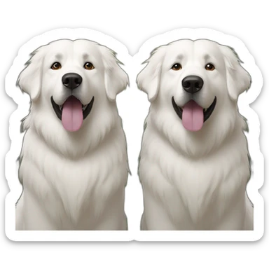 Two Great Pyrenees brothers sticker