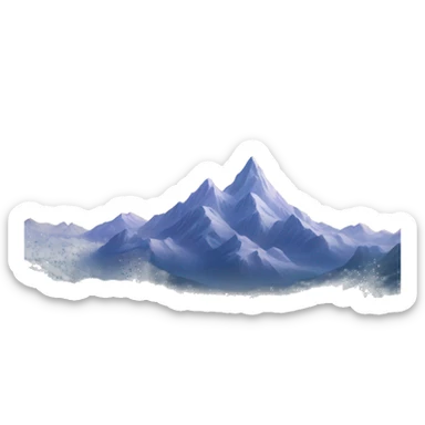 City of starlight In mountains sticker