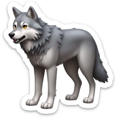 wolf full body sticker