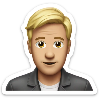 Write GARY in pink bubble gum font sticker