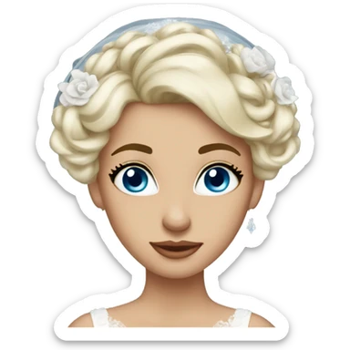 Blue eyed bride sticker