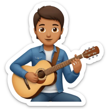 Hombre tocando Guitarra  sticker