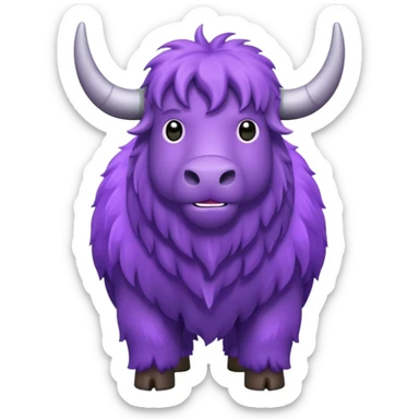 a purple yak sticker
