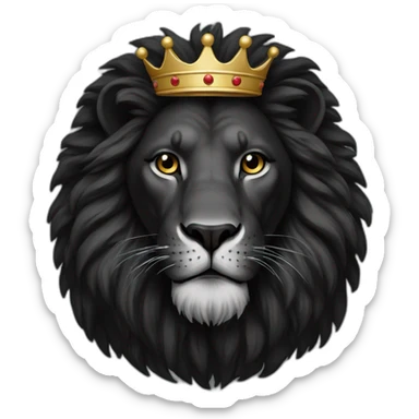 black Lion with crown sticker