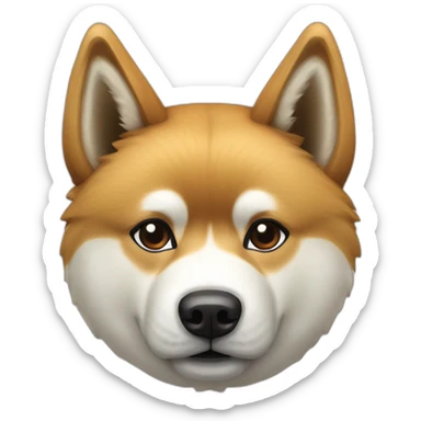 Akita inu roux en forêt sticker