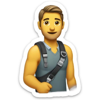 Guy with arm in shoulder sling  sticker