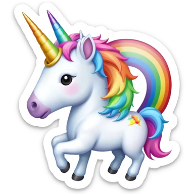 A unicorn holding a nuke  sticker