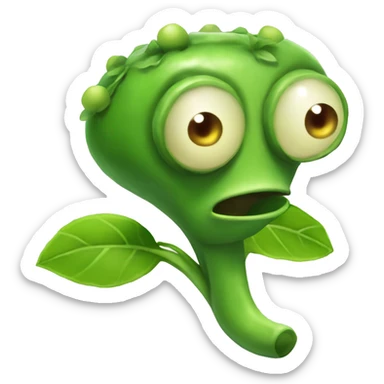 Peashooter from plants vs zombies sticker
