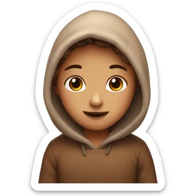 Cozy and pretty brown heart  sticker