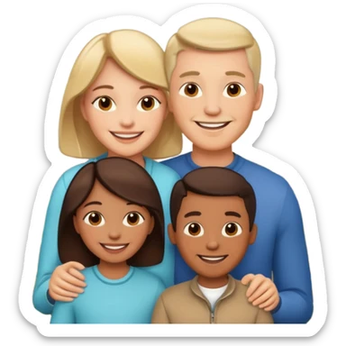 familia de tres sticker