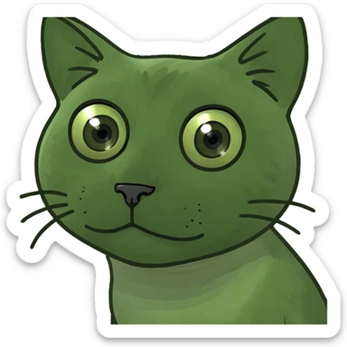 Pussy cat shrek big eyes sticker