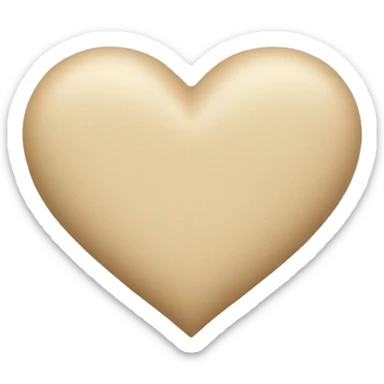 beige heart sticker