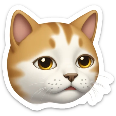 Cat crying on a head sticker