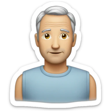 middle-aged man with thinning hai sticker