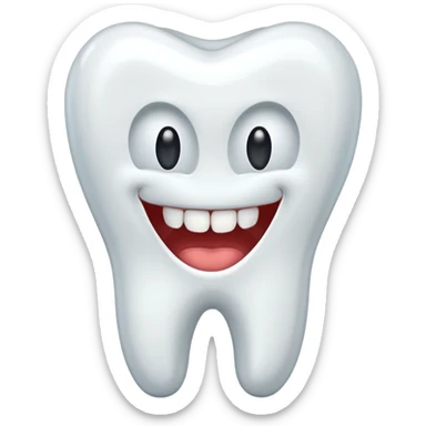 Diente haciendo gesto de cuánto? sticker