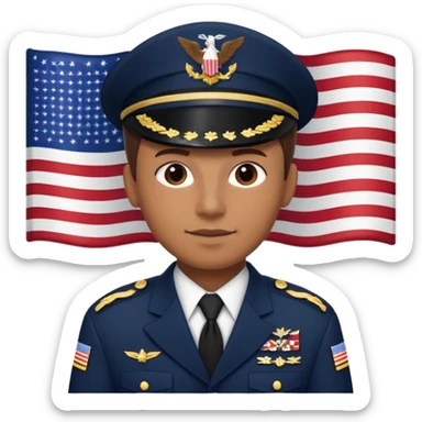 generate a very realistic American navy with flag sticker