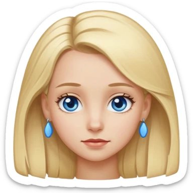 blonde girl, blue eyes with clips in hair and big forehead sticker