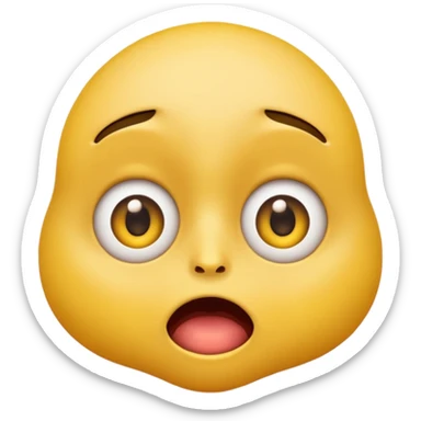 Crazy face emoji with twitching eye sticker