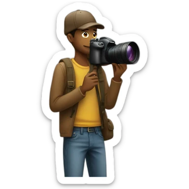 street photographer with camera sticker